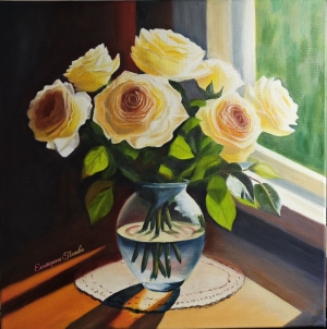 Рисунки учеников с курса Розы маслом